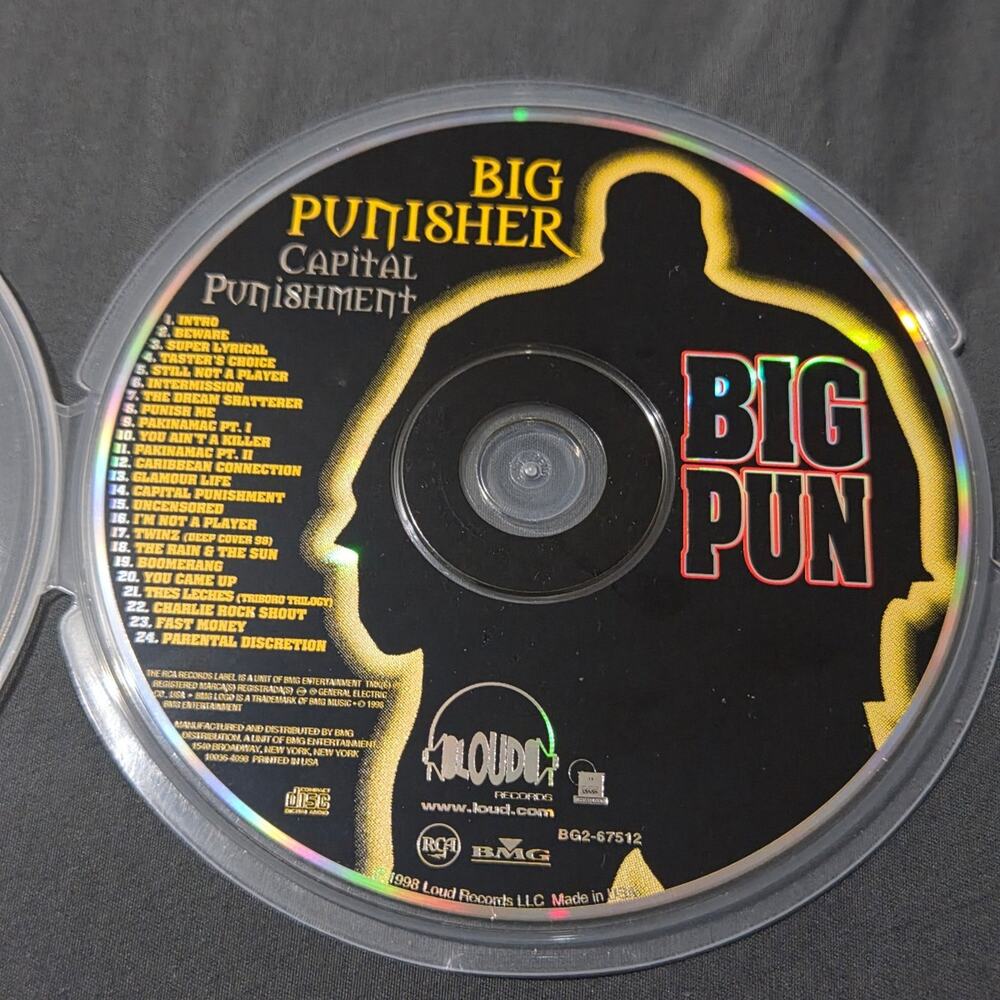 Vtg 1998 Big Pun Big Punisher CAPITAL PUNISHMENT RAP HIP HOP